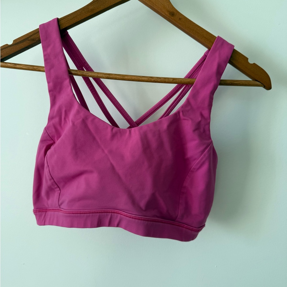 lululemon athletica Vibrant Pink Strappy Sports Bra